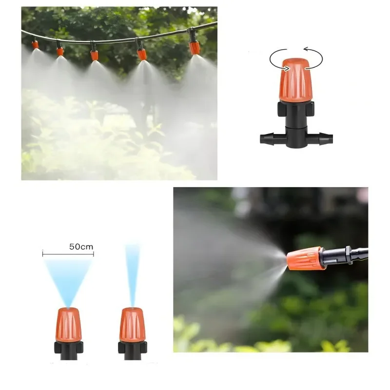 50pcs Three-Way Adjustable Greenhouse Garden Irrigation Nozzle,Garden/Roof Cooling Atomizing Plastic Nozzle
50pcs Three-Way Adjustable Greenhouse Garden Irrigation Nozzle,Garden/Roof Cooling Atomizing Plastic Nozzle