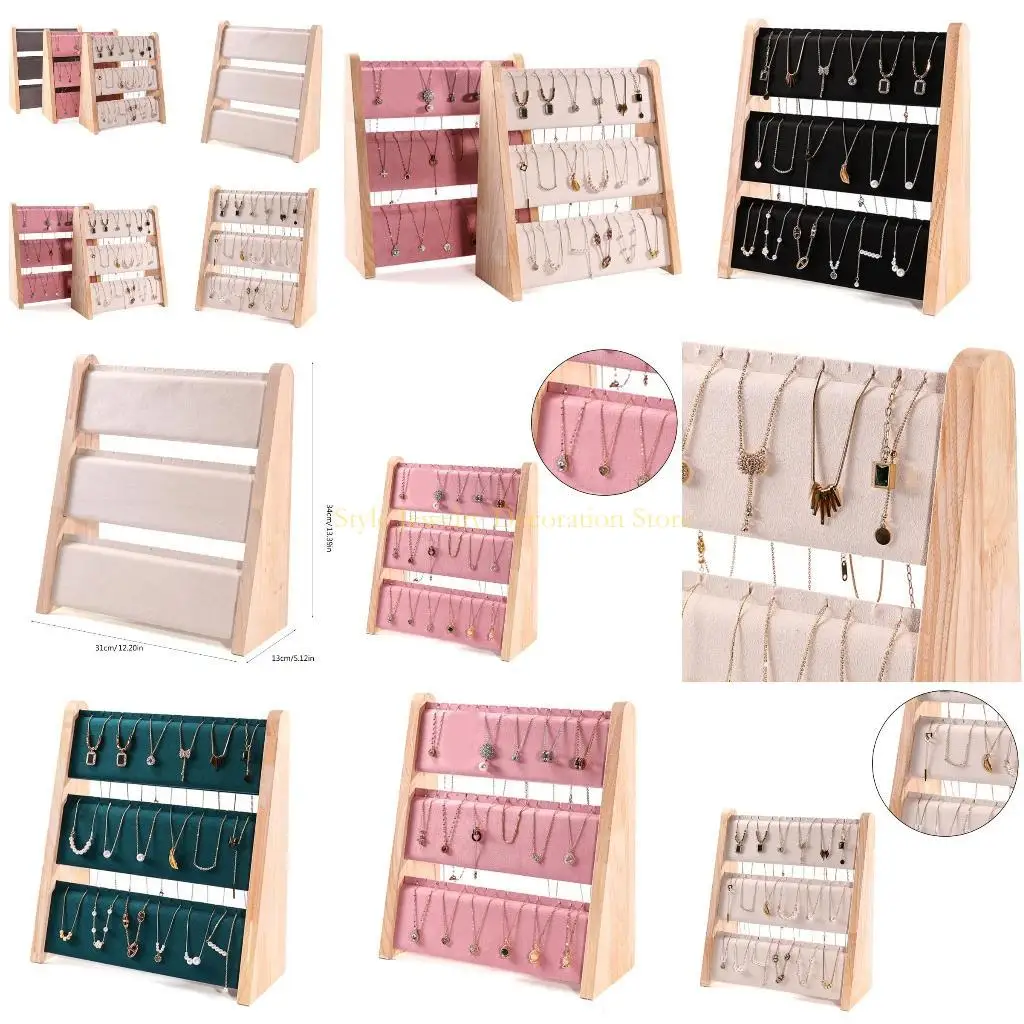 D46E Sophisticated Jewelry Stand Holder Functional Necklace Presentation Shelves
D46E Sophisticated Jewelry Stand Holder Functional Necklace Presentation Shelves