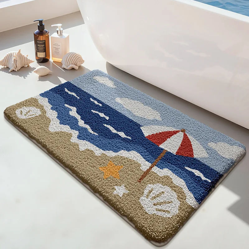 Minimalist Ocean Bathroom Mat, Thick Soft Absorbent Quick Dry Rug, Non Slip Backing, Anti Mold Skin Friendly Machine Washable
Minimalist Ocean Bathroom Mat, Thick Soft Absorbent Quick Dry Rug, Non Slip Backing, Anti Mold Skin Friendly Machine Washable