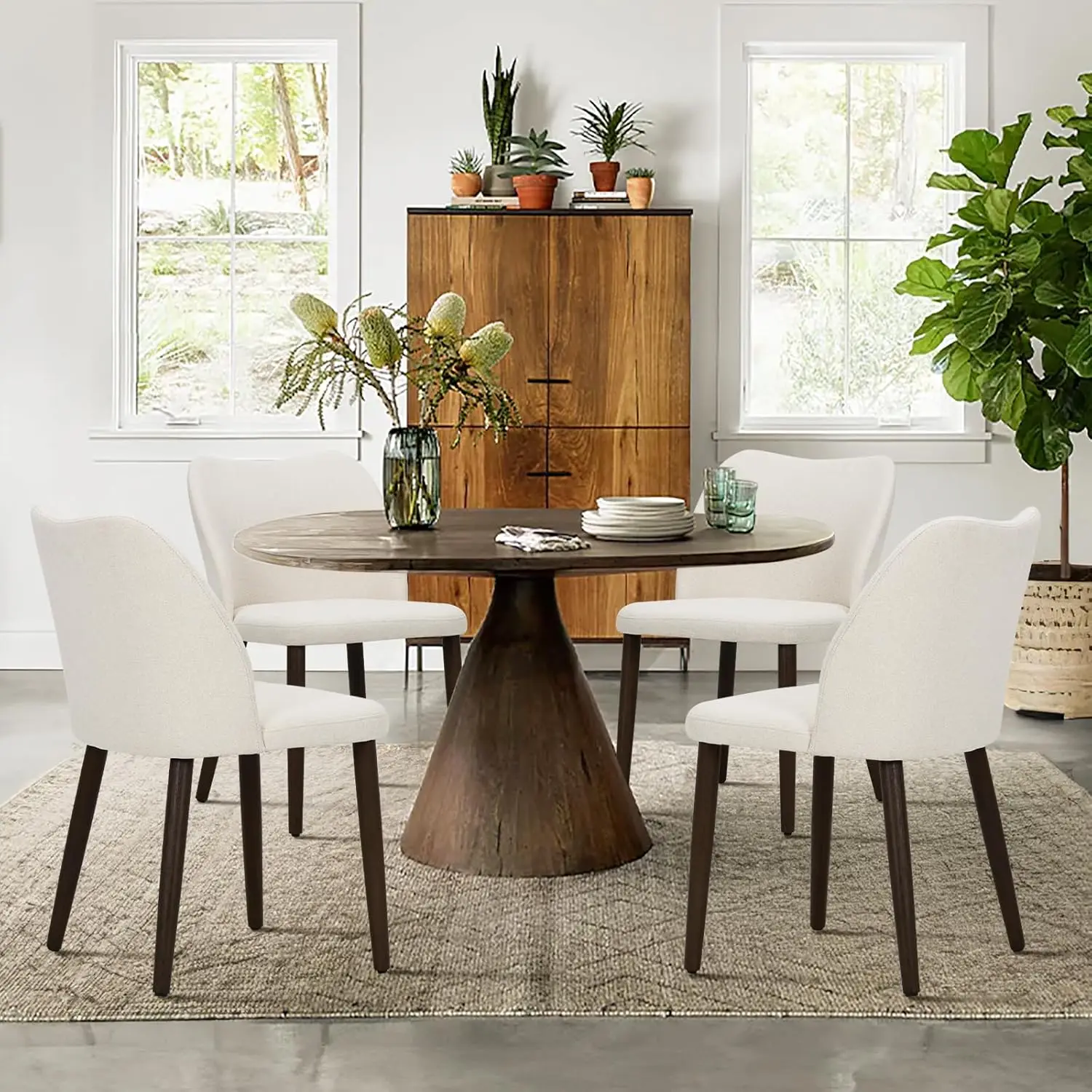 Upholstered Dining Chairs Set Of 4, Modern Fabric Dining Room Kitchen Side Chair With Padded Seat And Wood Legs For
Upholstered Dining Chairs Set Of 4, Modern Fabric Dining Room Kitchen Side Chair With Padded Seat And Wood Legs For