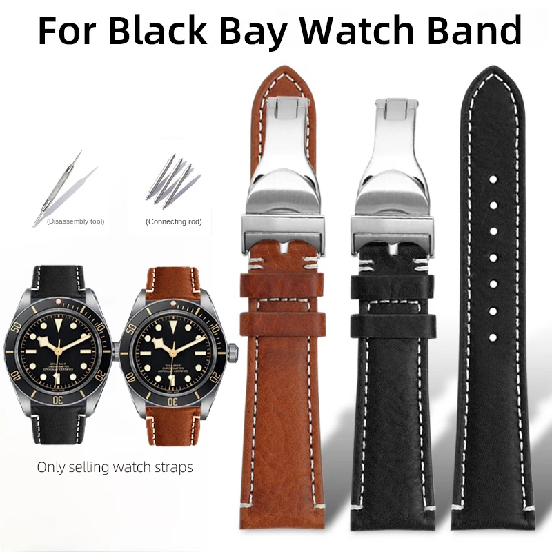 22mm Special for Tudor Black Bay 1958 39mm 41mm GMT Pelagos Pin/Folding buckle Cowhide Strap Vintage Leather Watch Band
22mm Special for Tudor Black Bay 1958 39mm 41mm GMT Pelagos Pin/Folding buckle Cowhide Strap Vintage Leather Watch Band