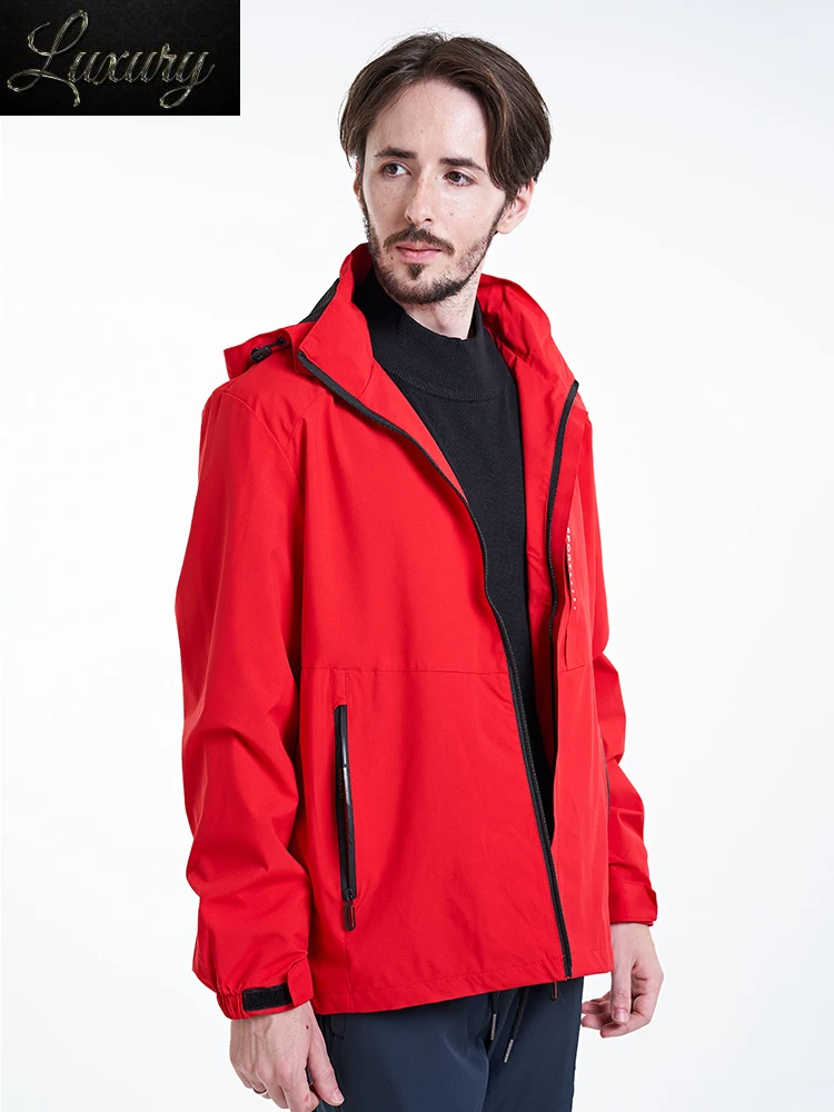 Spring Summer Fashion Red Men's Casual Jackets Plus Size Outdoor Windproof and Waterproof Hooded Windbreaker Zipper Coat 8XL
Spring Summer Fashion Red Men's Casual Jackets Plus Size Outdoor Windproof and Waterproof Hooded Windbreaker Zipper Coat 8XL