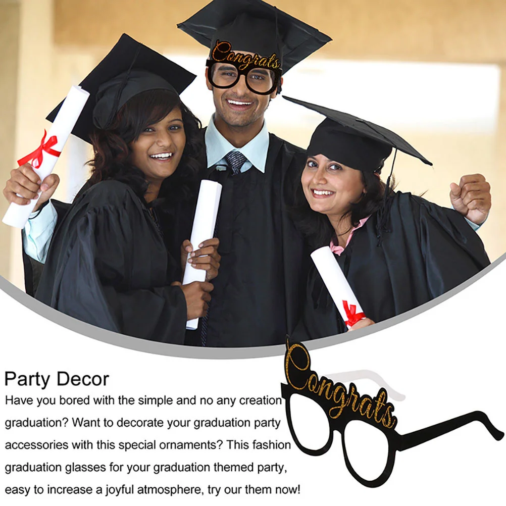 12Pcs Graduation Eyewear Party Glasses Paper Photo Props Unique Frames for Graduation Season Celebration Accessories 
12Pcs Graduation Eyewear Party Glasses Paper Photo Props Unique Frames for Graduation Season Celebration Accessories