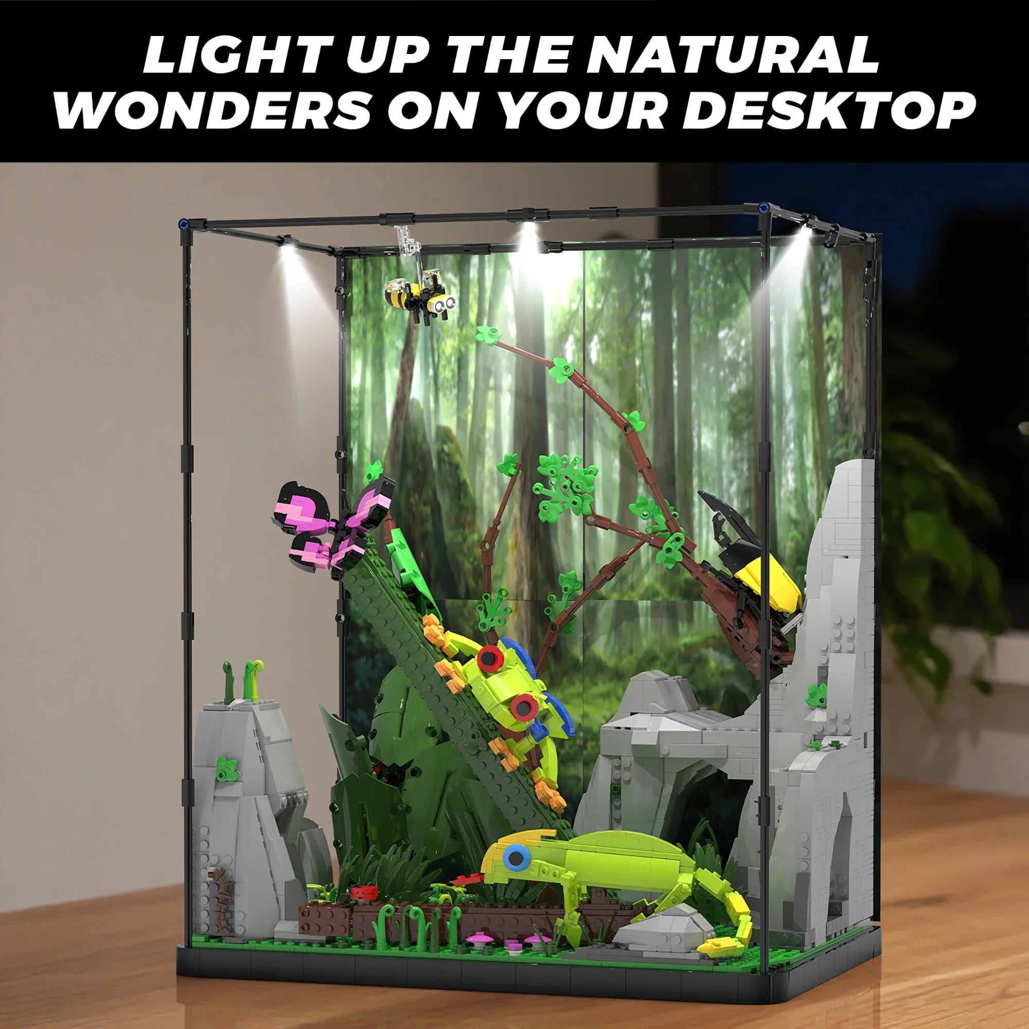 2066 шт., коробка для разведения тропического леса, строительные блоки, украшение для рабочего стола, серия животных, кирпичи, игрушки для детей и взрослых, подарки
2066 шт., коробка для разведения тропического леса, строительные блоки, украшение для рабочего стола, серия животных, кирпичи, игрушки для детей и взрослых, подарки