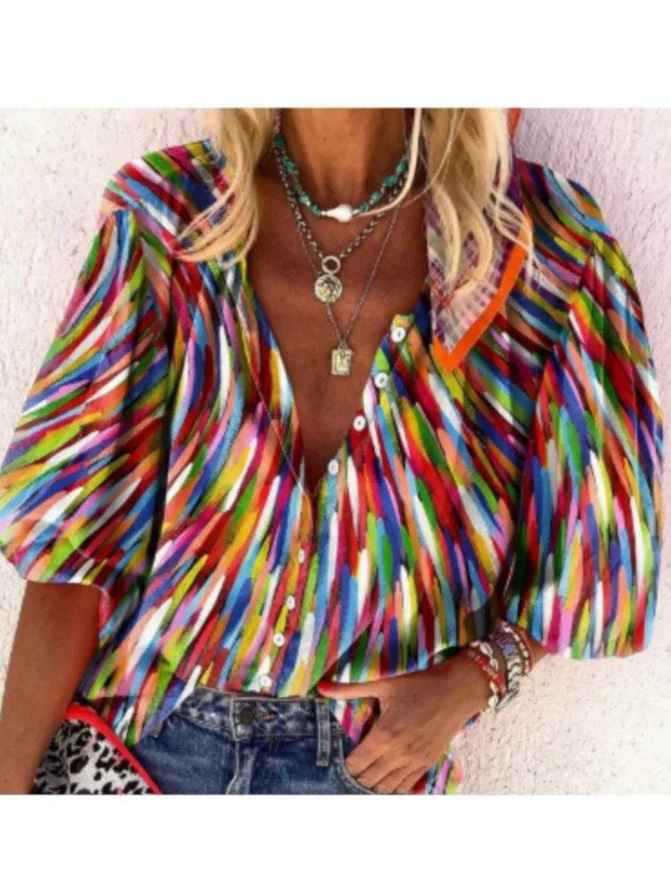 New Print Long Sleeve Tops Spring Women's Fashion V Neck Shirts For Women Elegant Casual Womens Tops And Blouses Womens Clothing
New Print Long Sleeve Tops Spring Women's Fashion V Neck Shirts For Women Elegant Casual Womens Tops And Blouses Womens Clothing