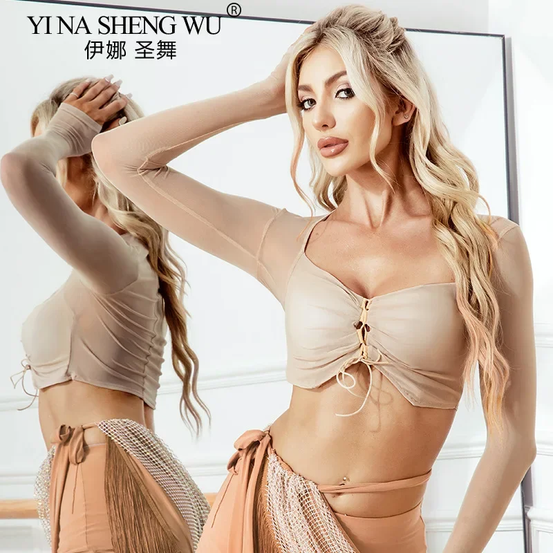 Женский топ с квадратным воротником для латинских танцев и нижним бельем на шнуровке, модная одежда для бальных танцев, профессиональный топ для танцев национального стандарта
Женский топ с квадратным воротником для латинских танцев и нижним бельем на шнуровке, модная одежда для бальных танцев, профессиональный топ для танцев национального стандарта