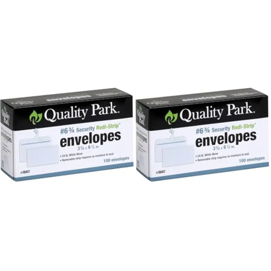 #6 3/4 Self-Seal Security Envelopes, Security Tint and Pattern, Redi-Strip Closure, 24-lb White Wove, 3-5/8 x 6-1/2, 100/Box QU
#6 3/4 Self-Seal Security Envelopes, Security Tint and Pattern, Redi-Strip Closure, 24-lb White Wove, 3-5/8 x 6-1/2, 100/Box QU