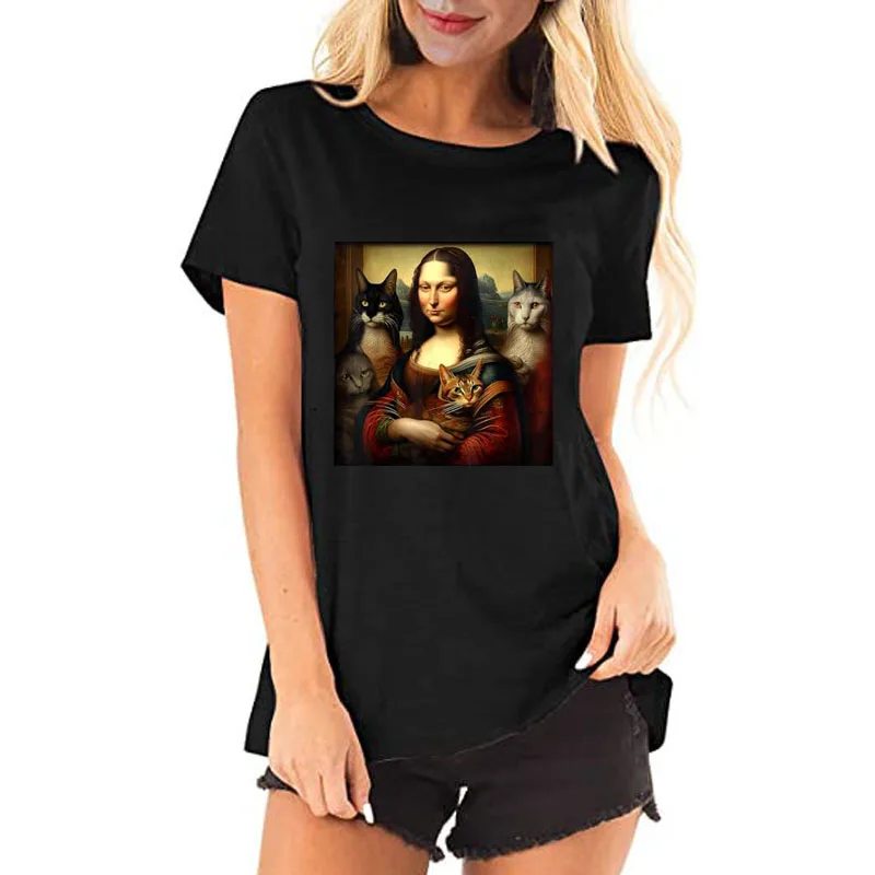 Mona Lisa Leonardo Cute Cat Lady Cat Mom Cat Lover T-Shirt Humor Funny Women's Fashion Mama Novelty Gift Y2k Saying Tee Tops
Mona Lisa Leonardo Cute Cat Lady Cat Mom Cat Lover T-Shirt Humor Funny Women's Fashion Mama Novelty Gift Y2k Saying Tee Tops
