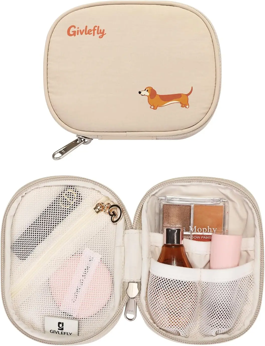 Compact Waterproof Zippered Pouch with Dual Compartments, 180° Open, Ideal for Travel, Keys, Lipstick
Compact Waterproof Zippered Pouch with Dual Compartments, 180° Open, Ideal for Travel, Keys, Lipstick