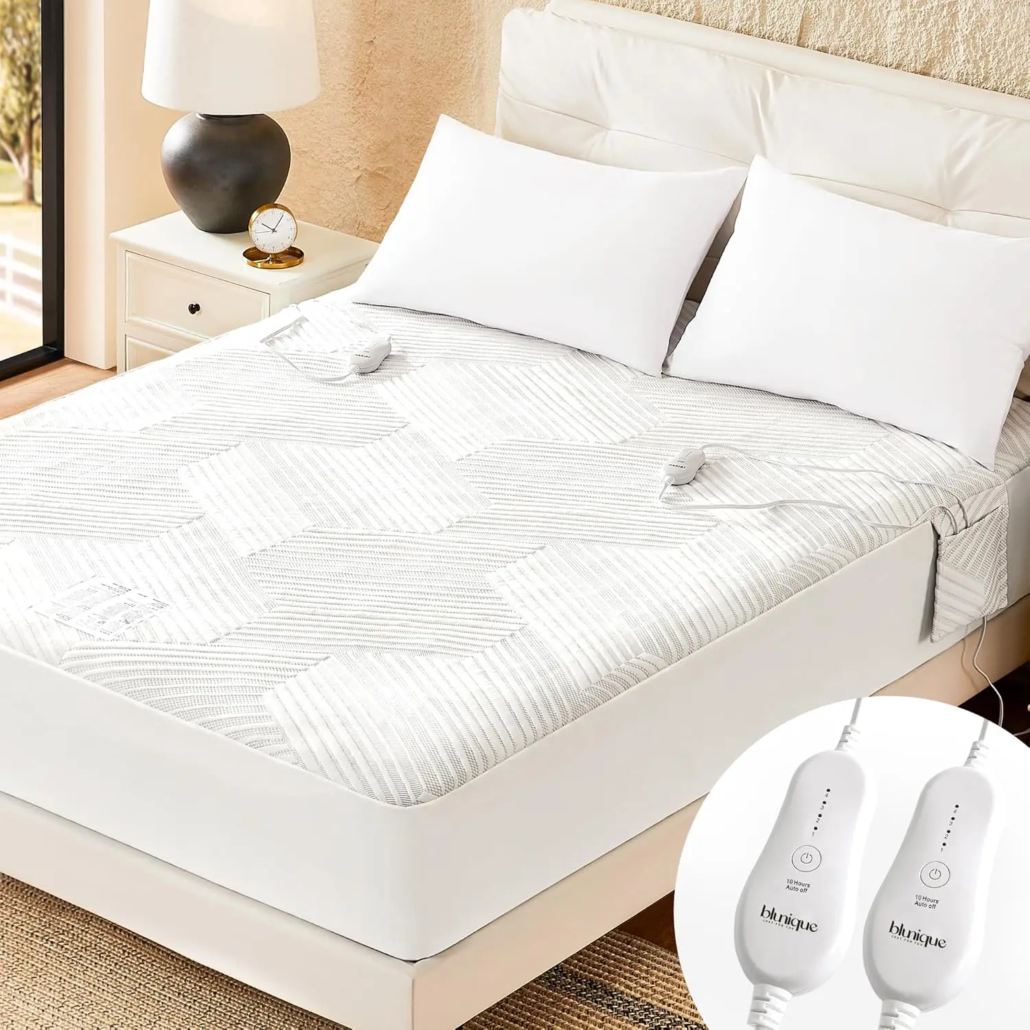 Queen Size Electric Heated Mattress Pad, Dual Control, Deep Pocket, Machine Washable, 60x80 Grey
Queen Size Electric Heated Mattress Pad, Dual Control, Deep Pocket, Machine Washable, 60x80 Grey