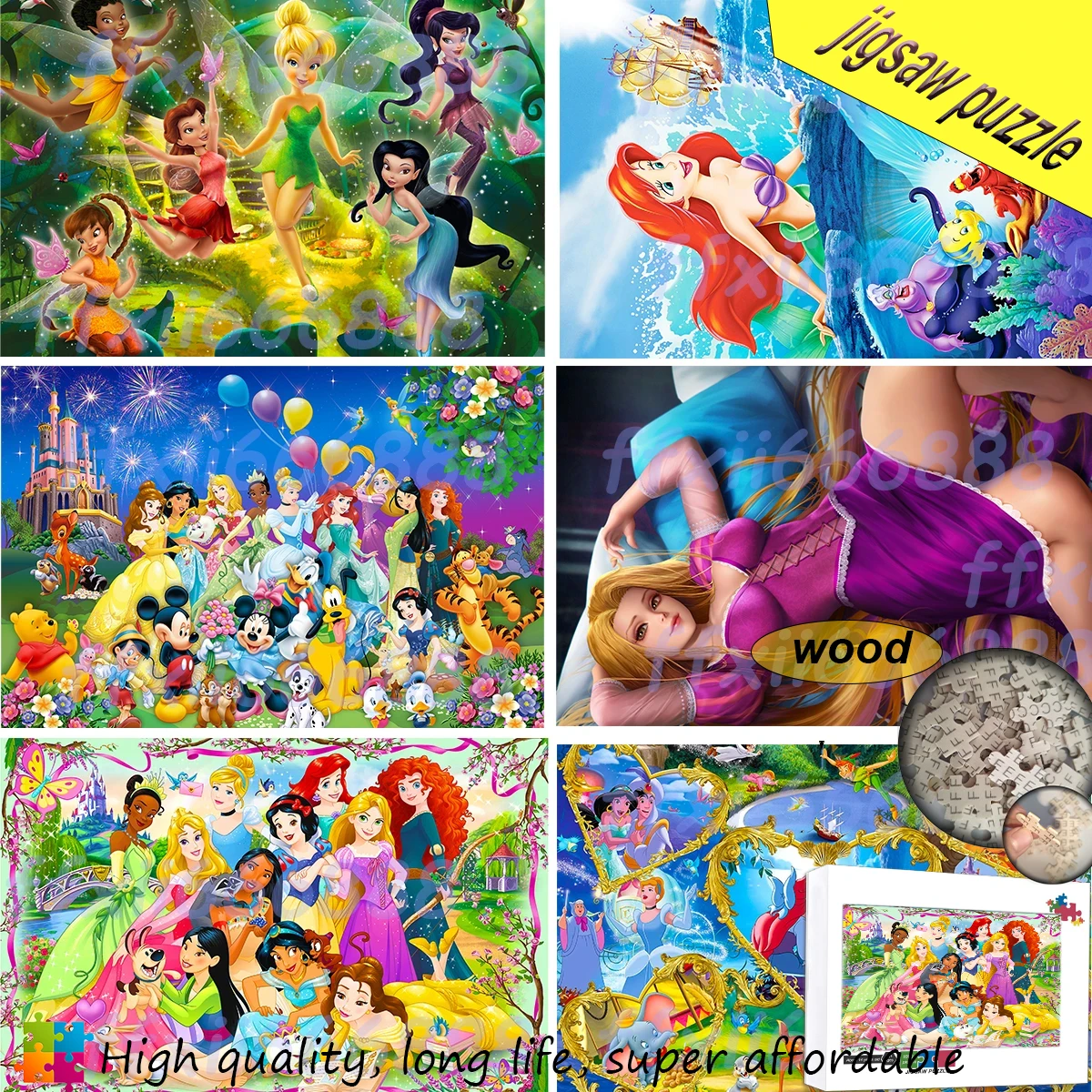 Disney Princess, Little Flower Fairy, The Little Mermaid, Princess Ariel, 108/200/300/500/1000pcs jigsaw puzzle wooden gift
Disney Princess, Little Flower Fairy, The Little Mermaid, Princess Ariel, 108/200/300/500/1000pcs jigsaw puzzle wooden gift