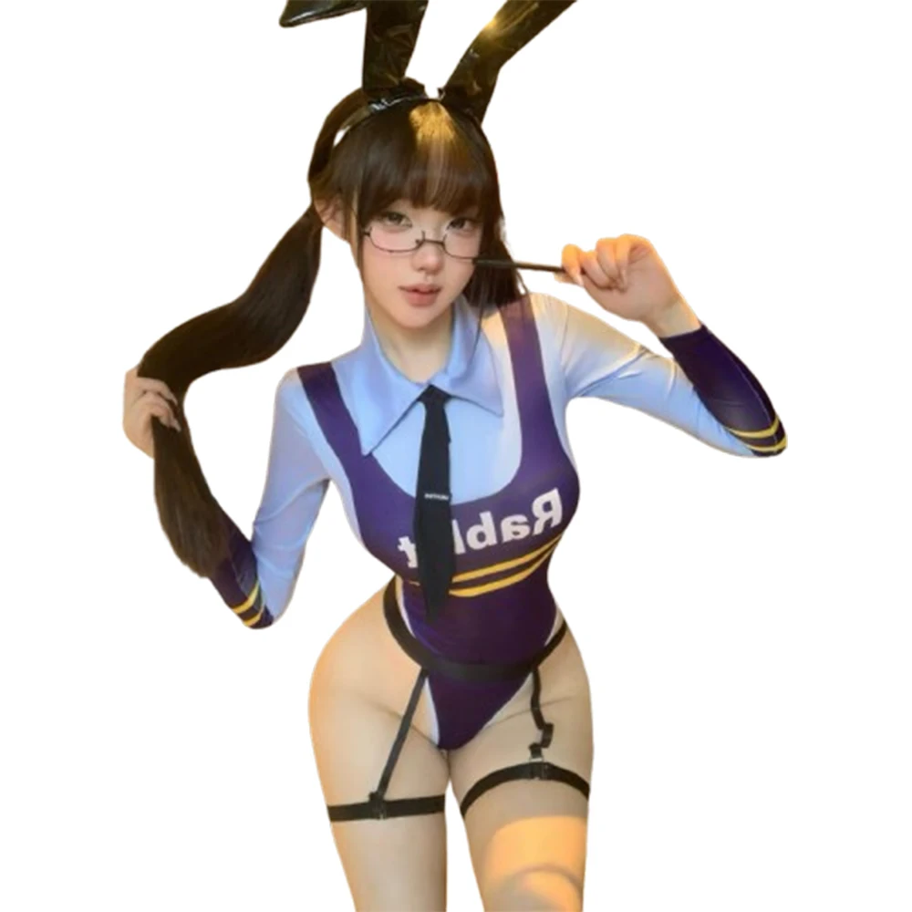 Women Sexy Bunny Girl Police Lingerie Set Open Crotch Bodysuit Rabbit Ears Headband Role Play Uniform Tie Garter Belt Leg Rings
Women Sexy Bunny Girl Police Lingerie Set Open Crotch Bodysuit Rabbit Ears Headband Role Play Uniform Tie Garter Belt Leg Rings