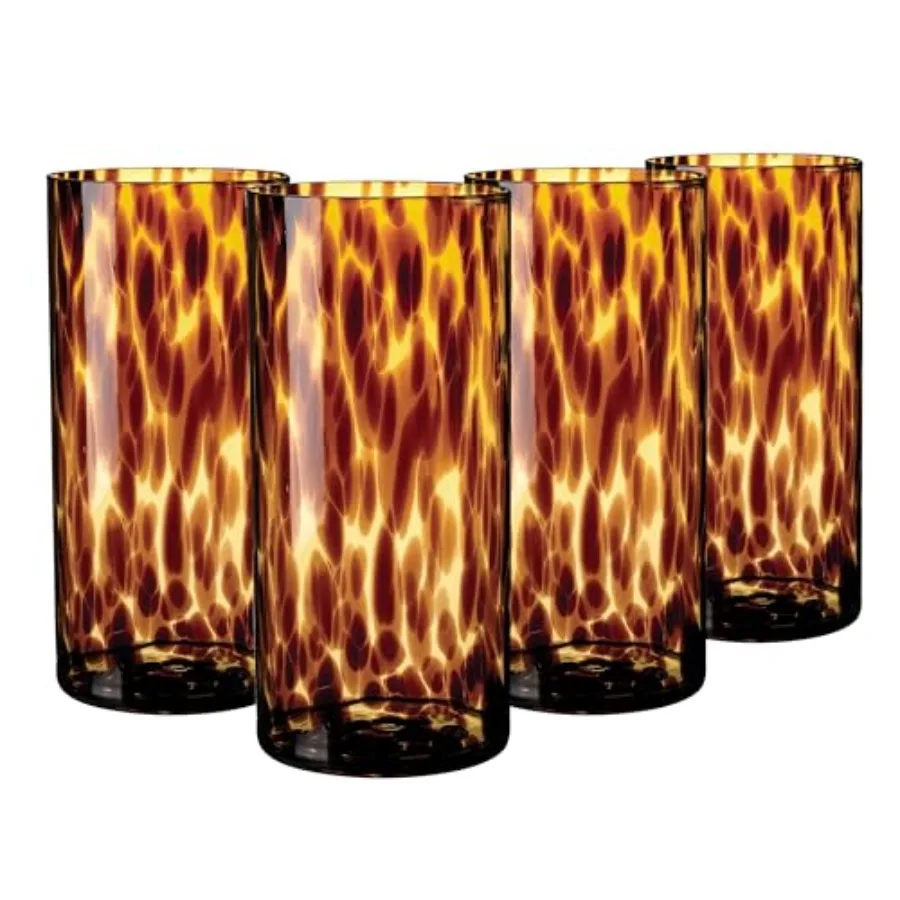 Tortoise Shell Highball Glass Set of 4 14.54 oz Borosilicate Cocktail and Water Glasses Durable Lead-Free Dishwasher Safe Elega
Tortoise Shell Highball Glass Set of 4 14.54 oz Borosilicate Cocktail and Water Glasses Durable Lead-Free Dishwasher Safe Elega