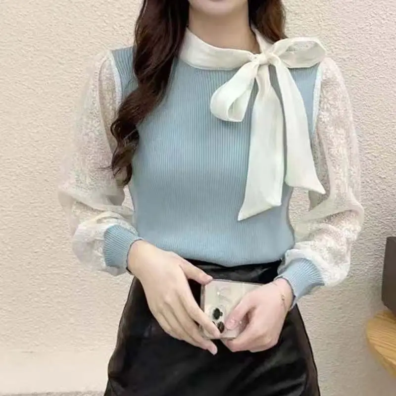 Bow-tie Round Neck ChiffonBow-tie Round Necklong-sleeved Sweater for Women New 2025 Autumn New Fashionable Temperament Sweet Top
Bow-tie Round Neck ChiffonBow-tie Round Necklong-sleeved Sweater for Women New 2025 Autumn New Fashionable Temperament Sweet Top