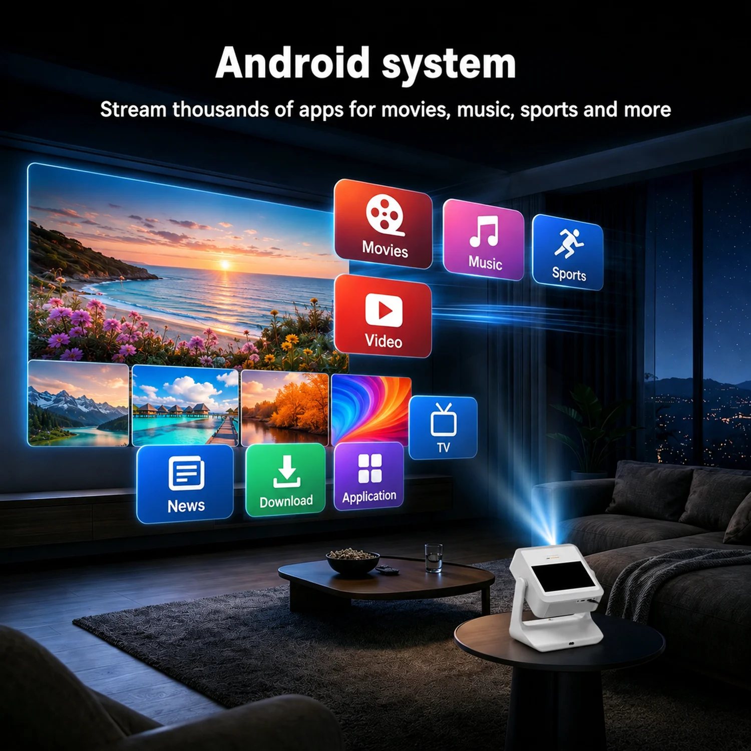 Volleyball Badminton Sports Projector 3in1 Tablet Speaker Touch Control Auto Keystone iOS Android Screen Cast
Volleyball Badminton Sports Projector 3in1 Tablet Speaker Touch Control Auto Keystone iOS Android Screen Cast