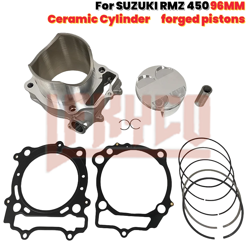 Motorcycle Engine 96mm Bore Cylinder 13:1 CP RACE Piston Top End Rebuild Kit Motor for Suzuki RMZ450 RMZ 450 2008-2024 Motoblock 
Motorcycle Engine 96mm Bore Cylinder 13:1 CP RACE Piston Top End Rebuild Kit Motor for Suzuki RMZ450 RMZ 450 2008-2024 Motoblock