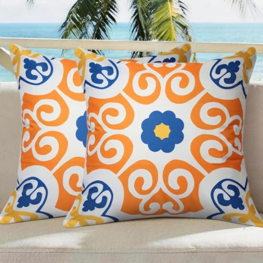 Outdoor Waterproof Throw Pillow Covers Pack of 2 Floral Printed Boho Farmhouse Cushion Covers for Patio Furniture Couch Balcony
Outdoor Waterproof Throw Pillow Covers Pack of 2 Floral Printed Boho Farmhouse Cushion Covers for Patio Furniture Couch Balcony
