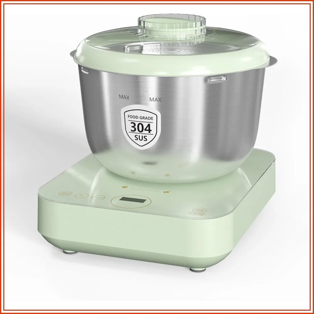Electric Dough Maker with Ferment & Weighing, 5.2QT 304 Stainless Steel Bowl, Flour Kneading Machine for Pizza Bread, Microcomputer Timing, Touch Panel
Electric Dough Maker with Ferment & Weighing, 5.2QT 304 Stainless Steel Bowl, Flour Kneading Machine for Pizza Bread, Microcomputer Timing, Touch Panel