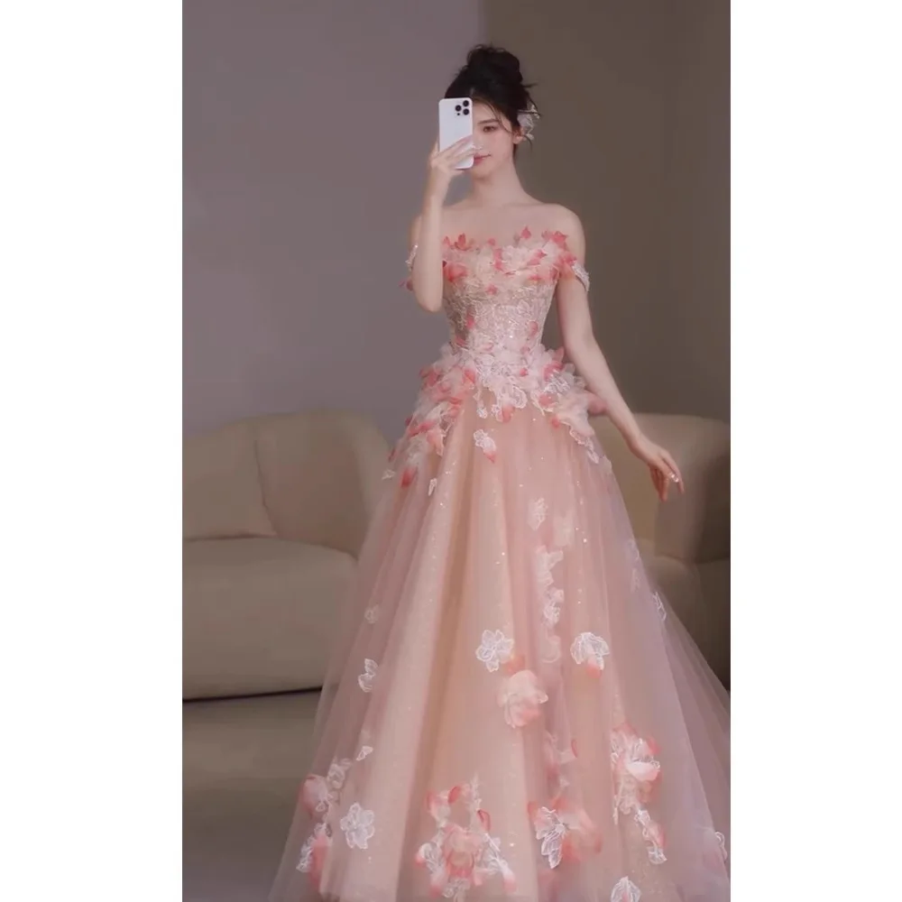 Розовое вечернее платье на одно плечо с цветочной вышивкой, женское свадебное платье, церемония хозяина, ужина, празднование дня рождения для взрослых
Розовое вечернее платье на одно плечо с цветочной вышивкой, женское свадебное платье, церемония хозяина, ужина, празднование дня рождения для взрослых