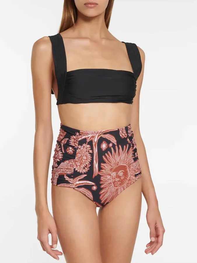 Women's Lace-Up Print Bikini Set Female Beach Outfits Square Neckline Swimsuit High Waist Beachwear Summer New 2022 Monokini
Women's Lace-Up Print Bikini Set Female Beach Outfits Square Neckline Swimsuit High Waist Beachwear Summer New 2022 Monokini
