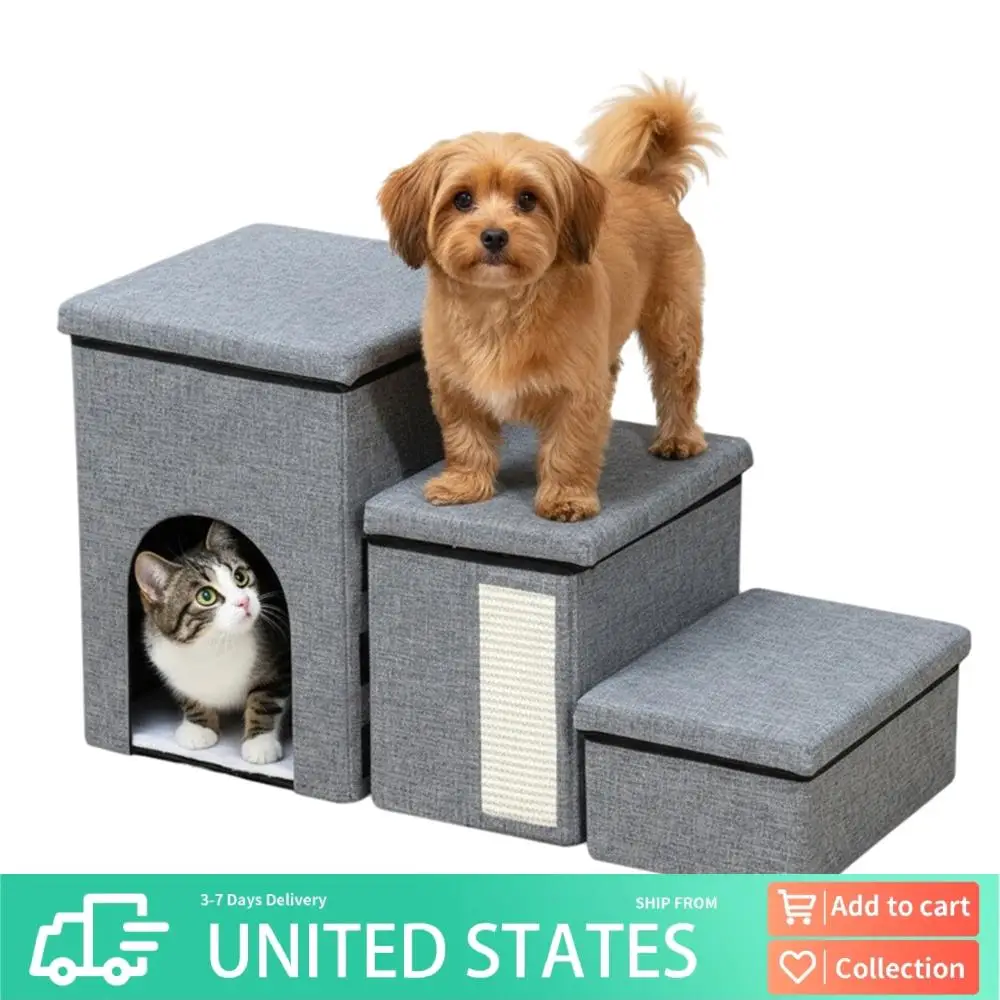 3 Levels Step Pet Climbing Ladder Multi-Purpose Multifunctional Cat Bed Removable Storage Organizer for Sofa Couch Bed Supplies
3 Levels Step Pet Climbing Ladder Multi-Purpose Multifunctional Cat Bed Removable Storage Organizer for Sofa Couch Bed Supplies