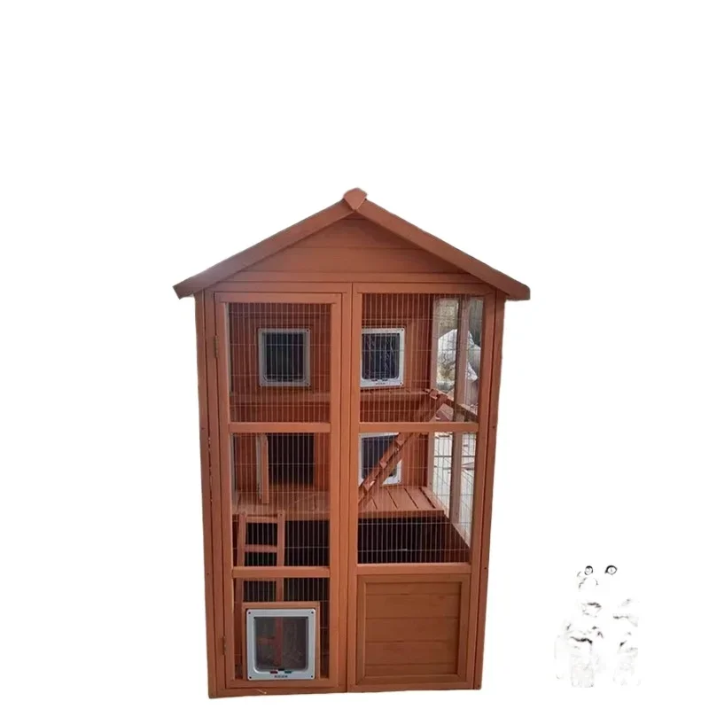 Outdoor solid wood luxury cat villa, indoor pet nest, outdoor rainproof winter warm stray cat house
Outdoor solid wood luxury cat villa, indoor pet nest, outdoor rainproof winter warm stray cat house