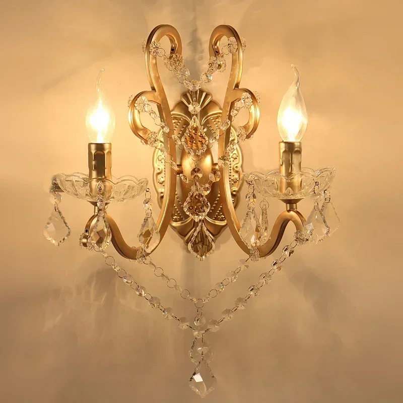 Vintage Golden Color Crystal Wall Lamp Simple Golden Color E14 Living Room Bedroom Bedside Lamp Decor Home Wall Sconce Lights
Vintage Golden Color Crystal Wall Lamp Simple Golden Color E14 Living Room Bedroom Bedside Lamp Decor Home Wall Sconce Lights