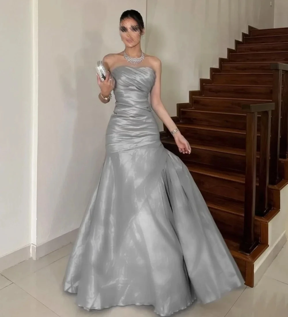 2025 Modern Silver Formal Evening Dress Sweetheart Pleats Lace Up Mermaid Prom Party GownsCelebrity Dresses Robe De Soriee
2025 Modern Silver Formal Evening Dress Sweetheart Pleats Lace Up Mermaid Prom Party GownsCelebrity Dresses Robe De Soriee