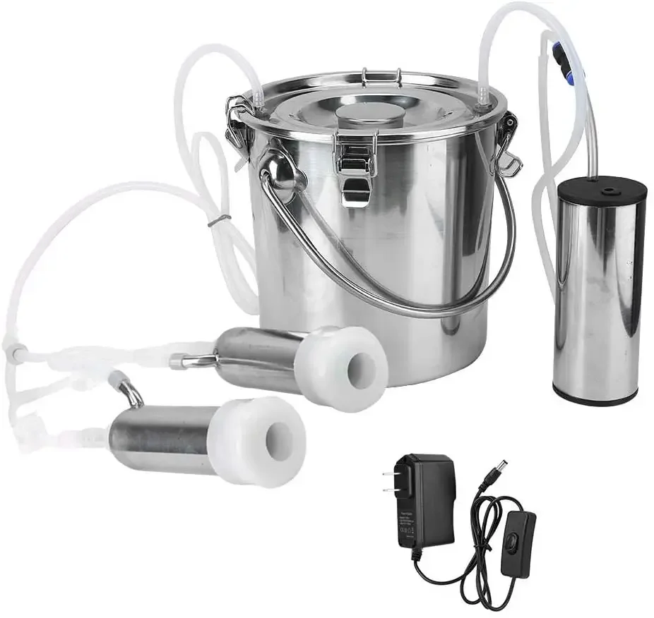 Electric Milking Machine Kit5L Portable Household Double Head Electric Milking Machine with Vacuum-Pulse Pump for Sheep Goat Cow
Electric Milking Machine Kit5L Portable Household Double Head Electric Milking Machine with Vacuum-Pulse Pump for Sheep Goat Cow