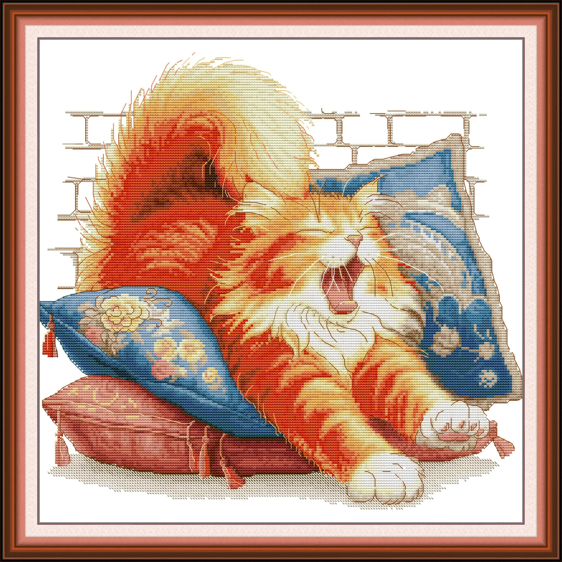 Maydear Full Cross Stitch Kit, 11CT/14CT/16CT/9CT Aida Fabric,DMC Threads Sewing Pattern Embroidery Set-Orange Cat
Maydear Full Cross Stitch Kit, 11CT/14CT/16CT/9CT Aida Fabric,DMC Threads Sewing Pattern Embroidery Set-Orange Cat