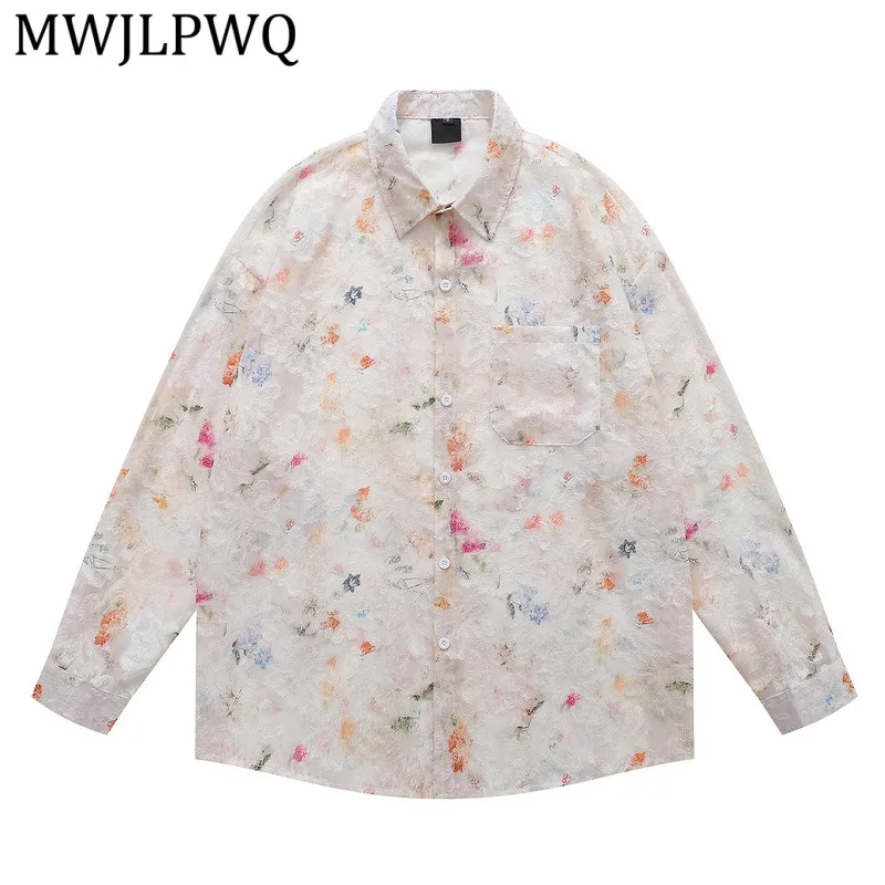 MWJLPWQ Autumn Niche Design Floral Thin Shirts For Men Casual Loose Transparent Tassels Trendy Stylish Long-Sleeve Tops 16231
MWJLPWQ Autumn Niche Design Floral Thin Shirts For Men Casual Loose Transparent Tassels Trendy Stylish Long-Sleeve Tops 16231