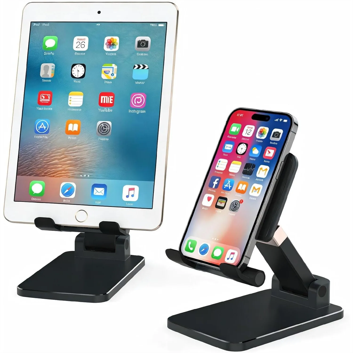 Adjustable Phone Stand for Desk - Foldable Cell Phone Holder with Non-Slip Base for iPhone and Android
Adjustable Phone Stand for Desk - Foldable Cell Phone Holder with Non-Slip Base for iPhone and Android
