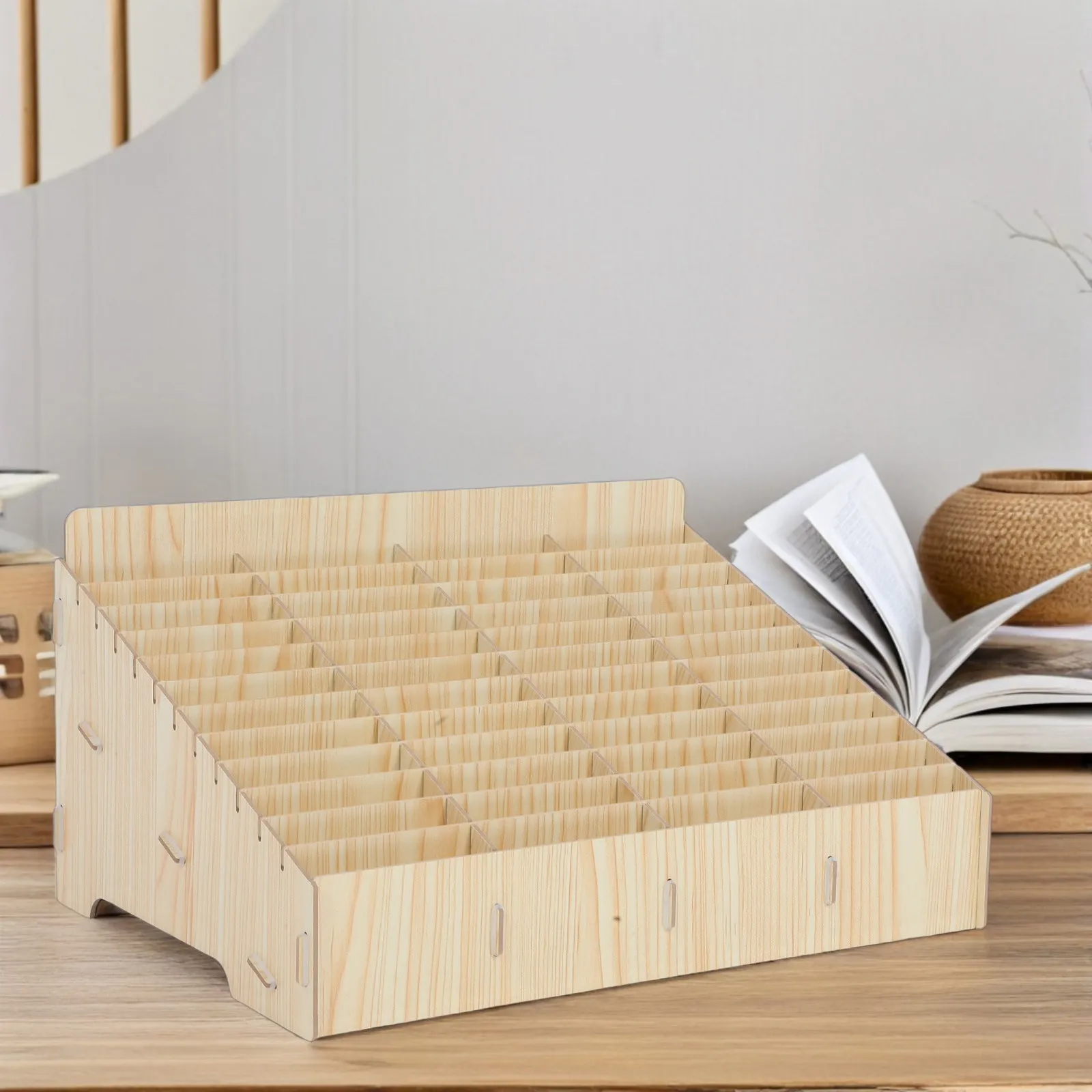 48-Grid Wooden Holder Desktop Organizer For Office School Classroom Cell Storage Box, Desktop Phone Management Rack, 48-Slot
48-Grid Wooden Holder Desktop Organizer For Office School Classroom Cell Storage Box, Desktop Phone Management Rack, 48-Slot