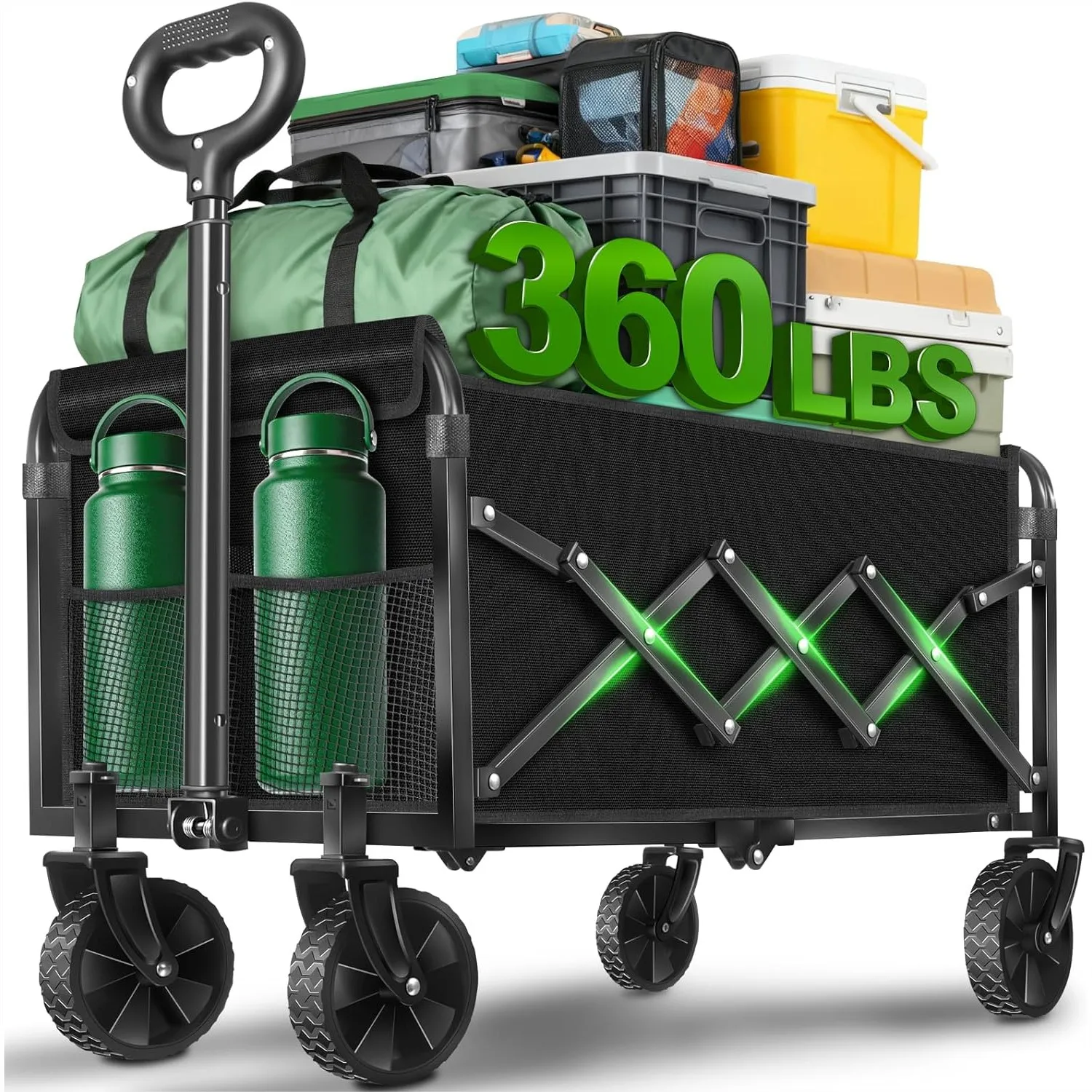 Folding Wagon Cart with All-Terrain Wheels – Heavy Duty Collapsible Utility Wagon for Grocery, Sports, Garden, Camping, Shopping
Folding Wagon Cart with All-Terrain Wheels – Heavy Duty Collapsible Utility Wagon for Grocery, Sports, Garden, Camping, Shopping