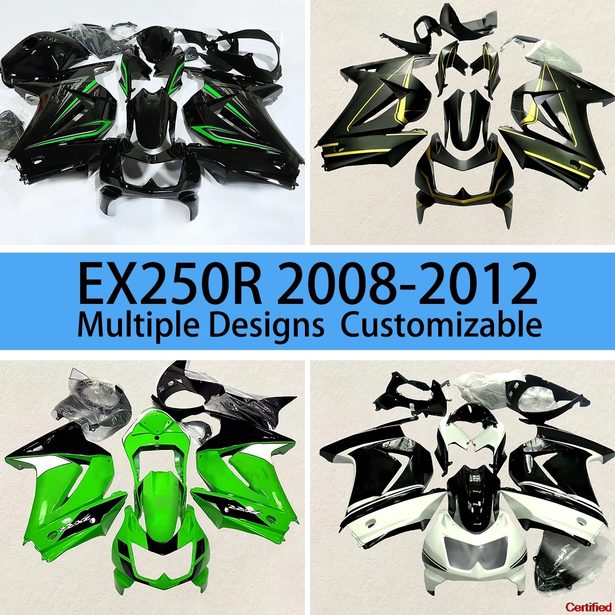 Motorcycle Fairing Set EX250R 2008 2009 2010 2011 2012 Fairings Custom Injection Molded for Kawasaki Ninja 250 08 09 10 11 12
Motorcycle Fairing Set EX250R 2008 2009 2010 2011 2012 Fairings Custom Injection Molded for Kawasaki Ninja 250 08 09 10 11 12