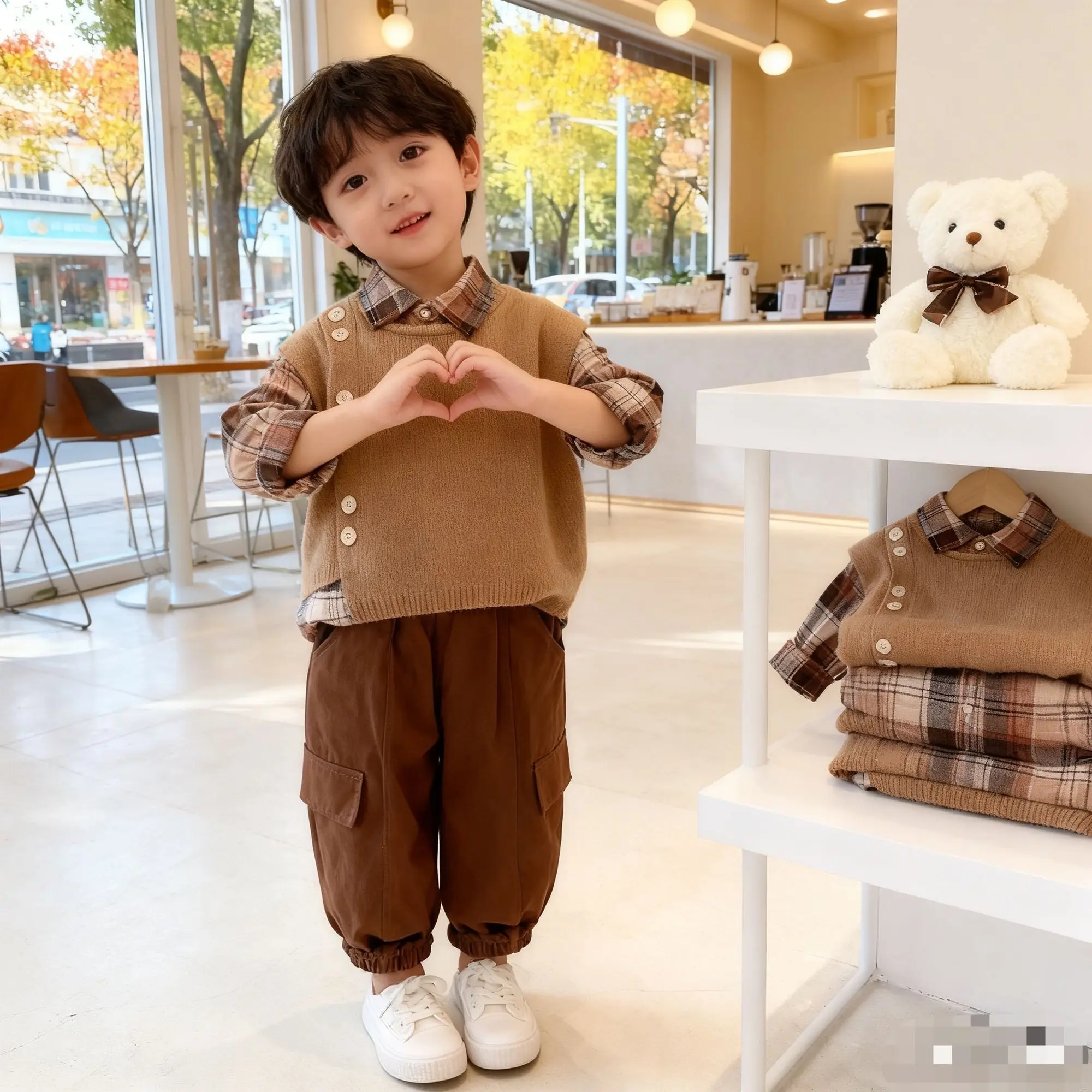 3PCS set Spring Autumn Boy Clothing set Casual Knit Cute vest+ Shirt+Loose Pant Kid Children baby toddler Boy Fashion clothes
3PCS set Spring Autumn Boy Clothing set Casual Knit Cute vest+ Shirt+Loose Pant Kid Children baby toddler Boy Fashion clothes