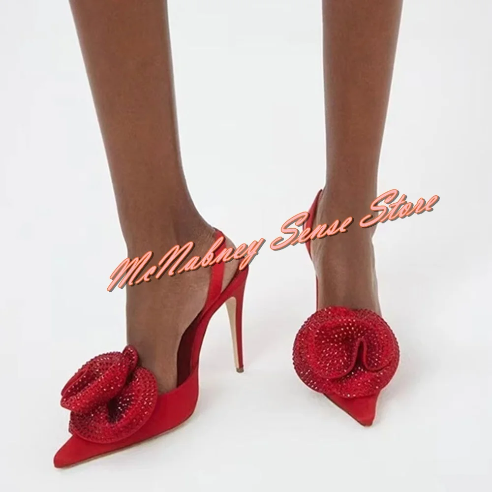 Flower Crystal Shallow Pumps Pointed Toe Solid Slingback Slip On Stiletto Heels Pumps Women Dress Shoes Summer New Style Design
Flower Crystal Shallow Pumps Pointed Toe Solid Slingback Slip On Stiletto Heels Pumps Women Dress Shoes Summer New Style Design