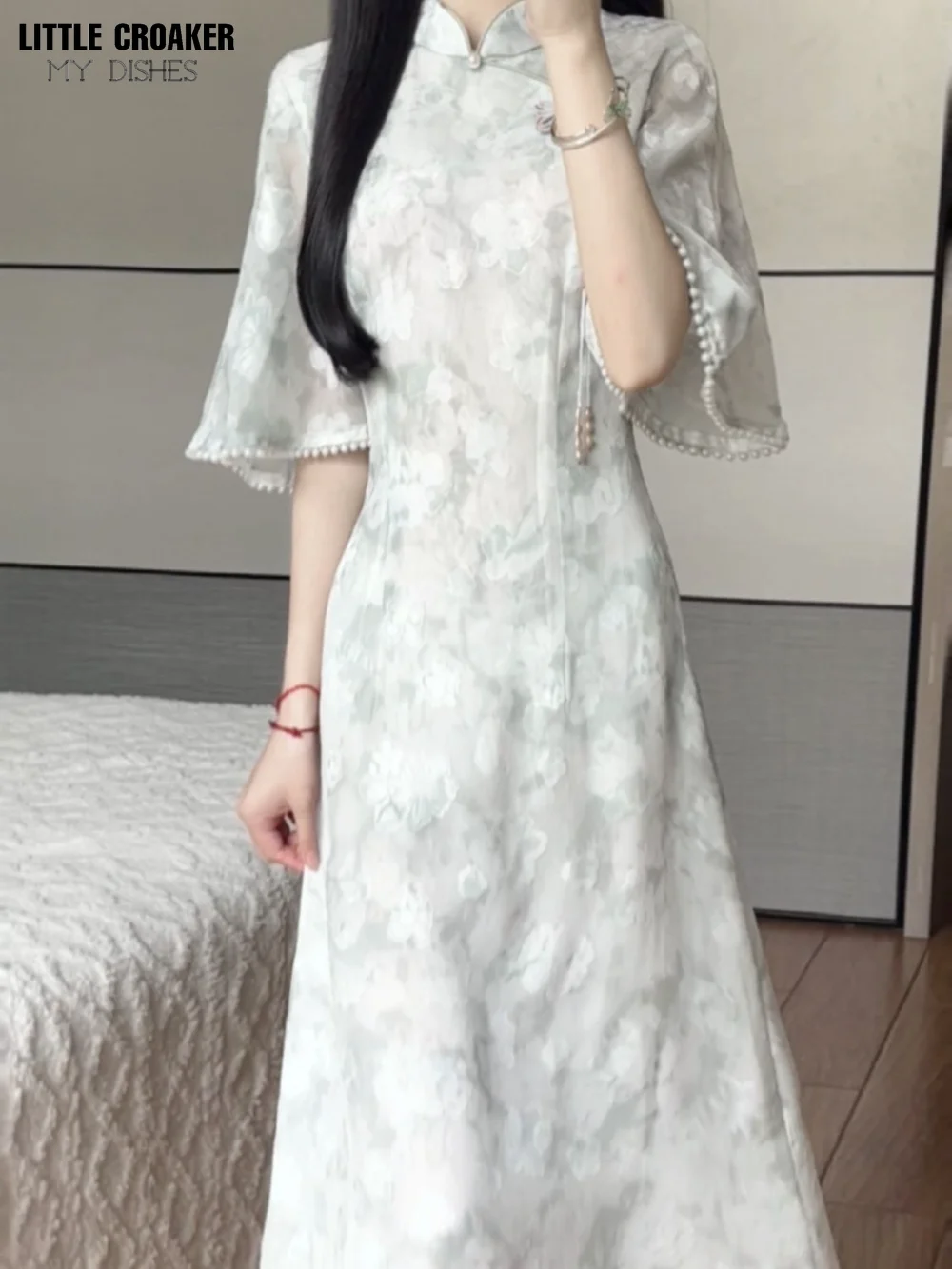 Women Mocha 2023 Summer Cheongsam New Small Fresh Elegant Chinese Temperament Improvement Qipao Long Daily Youth Dress
Women Mocha 2023 Summer Cheongsam New Small Fresh Elegant Chinese Temperament Improvement Qipao Long Daily Youth Dress