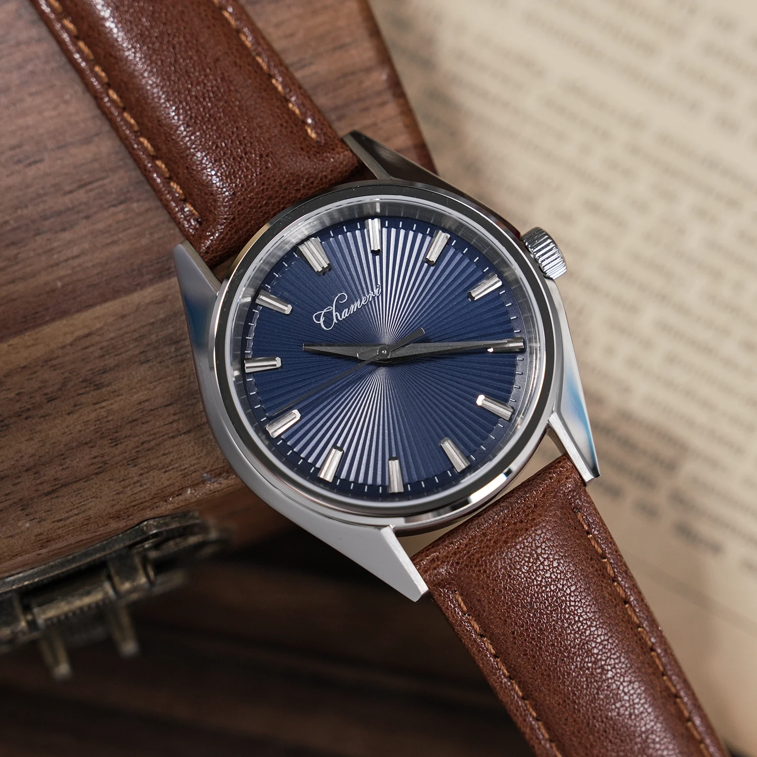 Chameri GS05 40mm Watch Japan VH31 Sweep Second Hand Hand-Blued Steel Seconds Sapphire Crystal Screw-Down Crown 316L Steel
Chameri GS05 40mm Watch Japan VH31 Sweep Second Hand Hand-Blued Steel Seconds Sapphire Crystal Screw-Down Crown 316L Steel