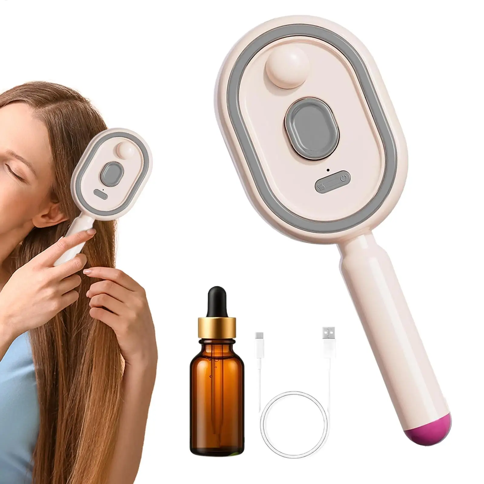 Women Hair Detangling Comb Rechargeable Steam Brush with Oil Measuring Cup Straightener for Smoothing Curly Thick Hair
Women Hair Detangling Comb Rechargeable Steam Brush with Oil Measuring Cup Straightener for Smoothing Curly Thick Hair