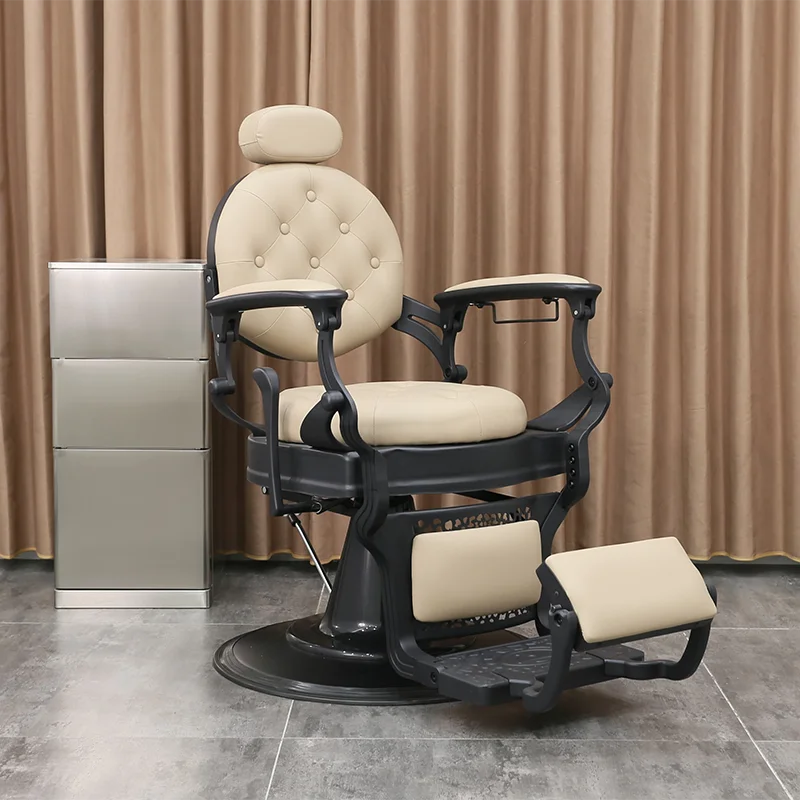 Antique Classics Black Leather Heavy Duty Rotating Styling Chair Luxury Retro Barber Chair with Reclining
Antique Classics Black Leather Heavy Duty Rotating Styling Chair Luxury Retro Barber Chair with Reclining