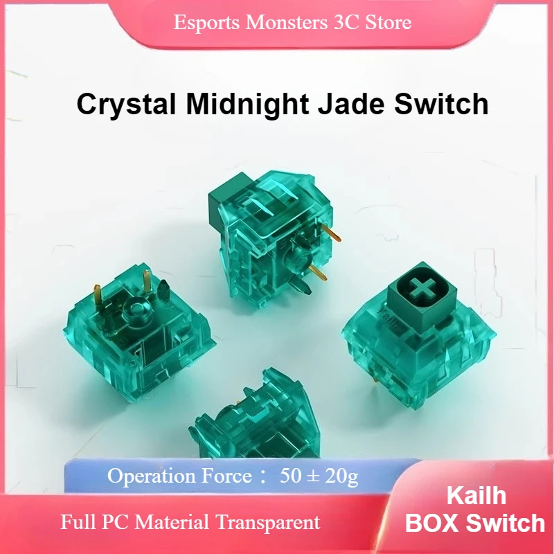 Kailh BOX Keyboard Switch Crystal Midnight Jade Switch RGB 50g 5pin Audio Paragraph Axis Custom for Gaming Mechanical Keyboard
Kailh BOX Keyboard Switch Crystal Midnight Jade Switch RGB 50g 5pin Audio Paragraph Axis Custom for Gaming Mechanical Keyboard