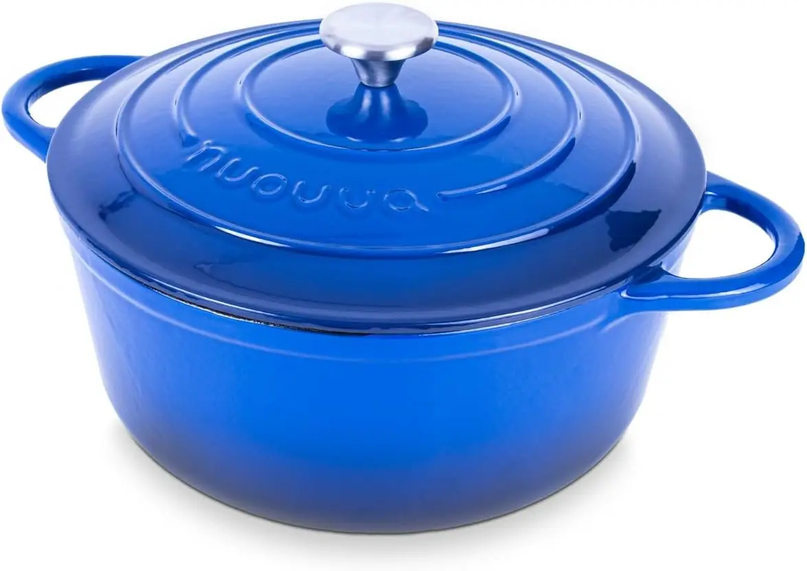 6.4 Qt Enameled Cast Iron Dutch Oven - Nonstick, Oven Safe to 500°F, Dark Blue
6.4 Qt Enameled Cast Iron Dutch Oven - Nonstick, Oven Safe to 500°F, Dark Blue