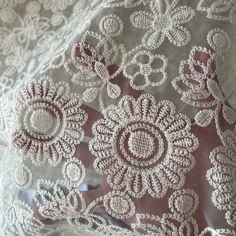 Elegant Lace Embroidery Sunflower Flower Mesh Fabric 2025 New for Sewing Wedding Dress Party attire Curtain Fabric
Elegant Lace Embroidery Sunflower Flower Mesh Fabric 2025 New for Sewing Wedding Dress Party attire Curtain Fabric