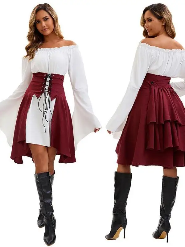 Хэллоуин Средневековый Ренессанс Длинный Свек Ильт Талия Завязанный Пиратский Топ Женский Сценический Костюм Китайский Бренд
Хэллоуин Средневековый Ренессанс Длинный Свек Ильт Талия Завязанный Пиратский Топ Женский Сценический Костюм Китайский Бренд