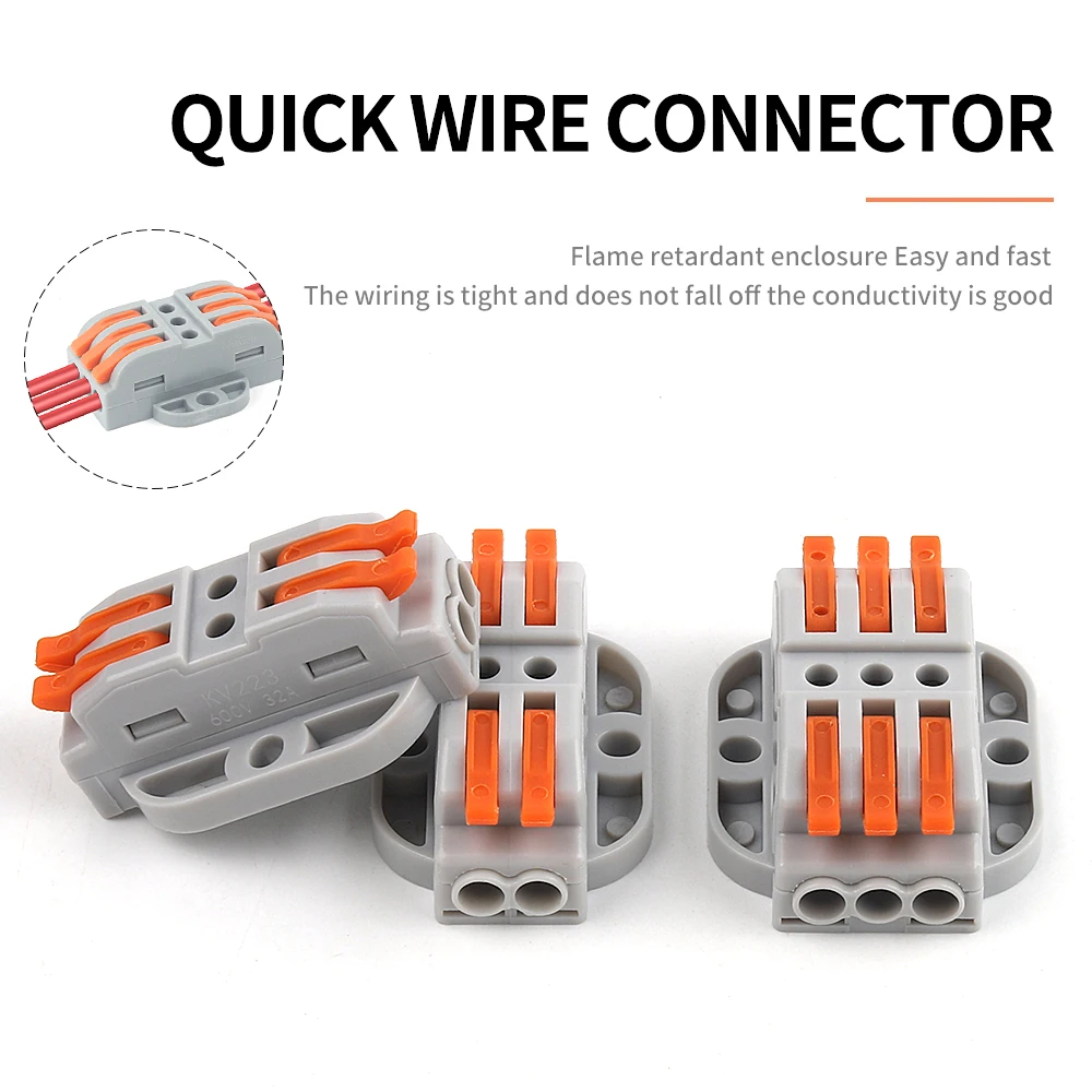 3/5PCS Quick Electrical Wire Connectors 2/3/4/5/6/8/10/12 Pin Push-in Butt Terminal Block For Cable Connection With Fixed Holes 
3/5PCS Quick Electrical Wire Connectors 2/3/4/5/6/8/10/12 Pin Push-in Butt Terminal Block For Cable Connection With Fixed Holes