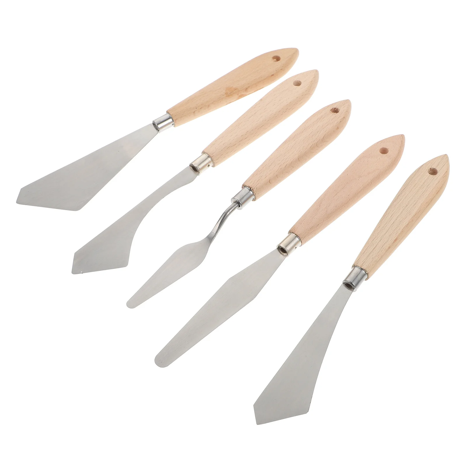 5pcs Oil Painting Knife Set Wooden Handle Spatulas Artists Tools Stainless Steel Supplies Students Teachers Painting Lovers
5pcs Oil Painting Knife Set Wooden Handle Spatulas Artists Tools Stainless Steel Supplies Students Teachers Painting Lovers