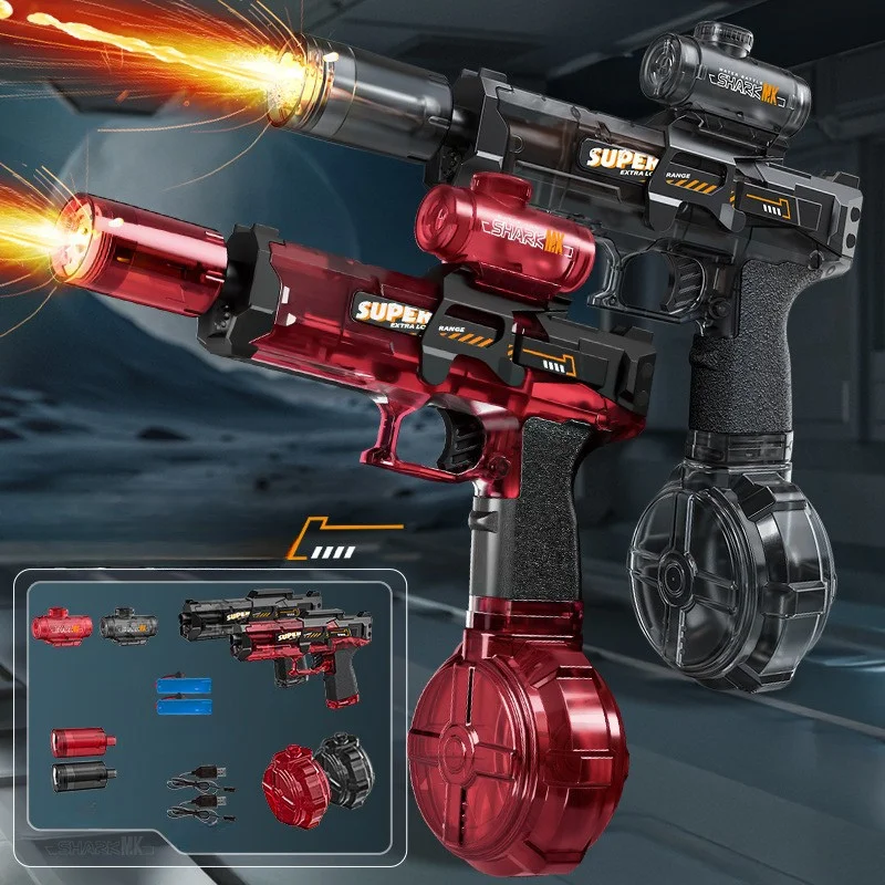 Tactical Drum Magazine Electric Water Gun Toy Futuristic Automatic Summer Water Blaster Creative&Toy Rifle for Teenagers Gift
Tactical Drum Magazine Electric Water Gun Toy Futuristic Automatic Summer Water Blaster Creative&Toy Rifle for Teenagers Gift