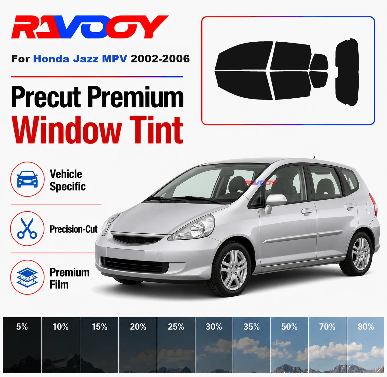 Premium Precut Window Tint Kit Front Rear Windows Rear Windshield For Honda Jazz MPV 2002-2006 Complete Set Nano Ceramic Film
Premium Precut Window Tint Kit Front Rear Windows Rear Windshield For Honda Jazz MPV 2002-2006 Complete Set Nano Ceramic Film