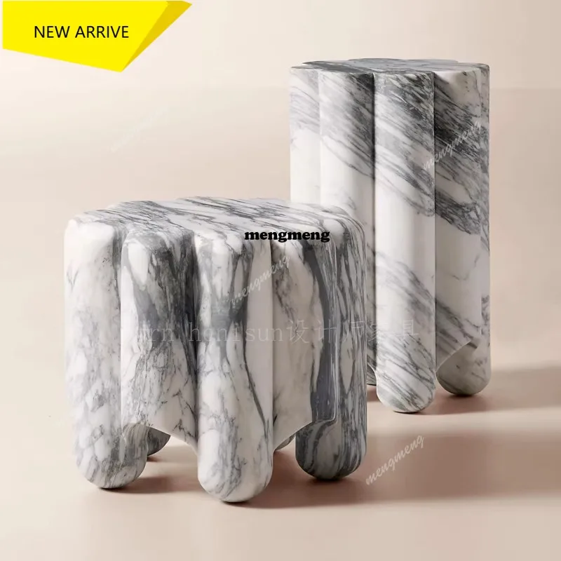 M138 Natural large flower white marble sofa edge few designer light luxury living room round small coffee table side table
M138 Natural large flower white marble sofa edge few designer light luxury living room round small coffee table side table